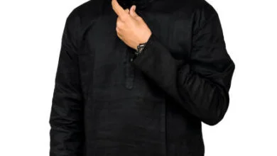 black kurta pajama for men
