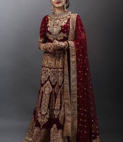 royal red bridal lehenga
